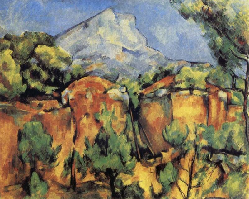Paul Cezanne Mont Sainte-Victoire Seen from the Quarry at Bibemus china oil painting image